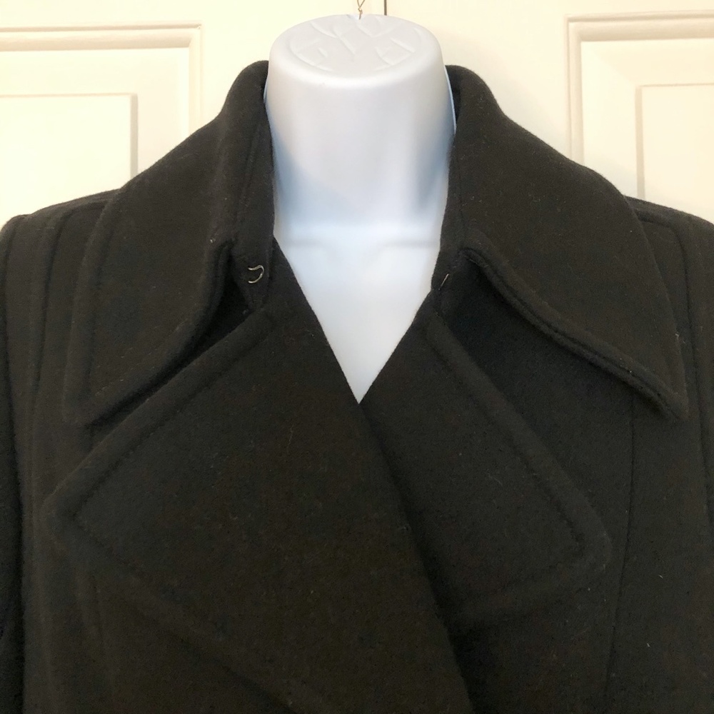 Trina Turk wool blend winter coat black size 0P - Picture 3 of 8